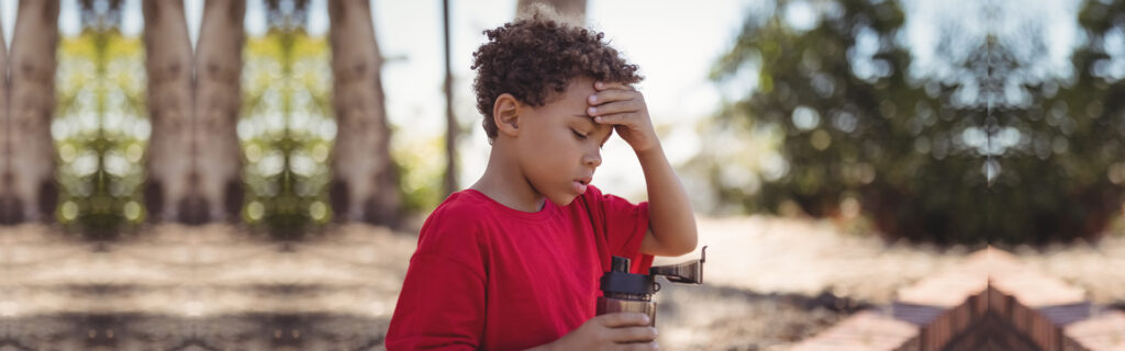 Child with heat exhaustion, treatment at Expresser ER for pediatric emergencies